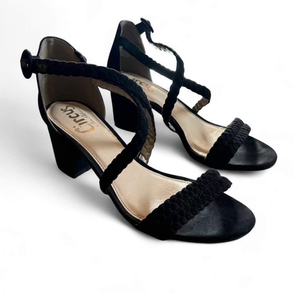 Circus by Sam Edelman Black Strappy Block Heels